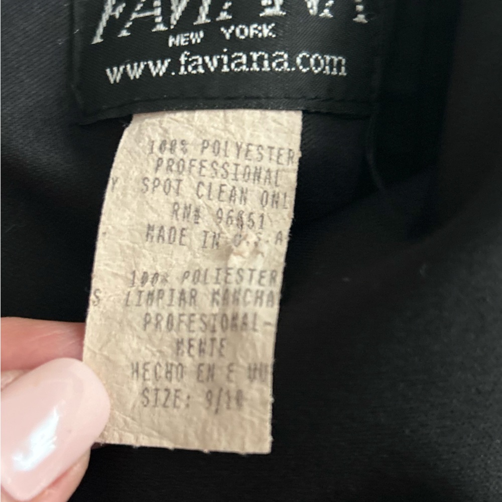 Vintage FAVIANA formal gown Elegant Black Maxi Dress - Picture 13 of 14